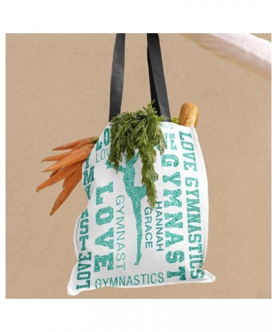 Forest Green Love Gymnast Canvas Tote Bag Aesthetic Reusable Grocery Shopping Bags Shoulder Bag Book Tote Gifts Multi 14th $1...