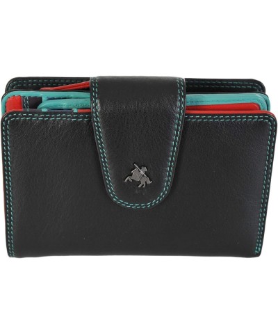 SP31 Soft Leather Multi Colored Bifold Wallet Black $23.84 Wallets