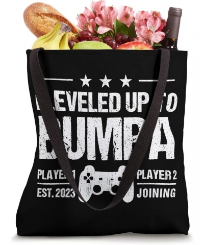 I Leveled Up To Bumpa Est 2023 - Funny New Dad Gamer Vintage Tote Bag $14.50 Totes