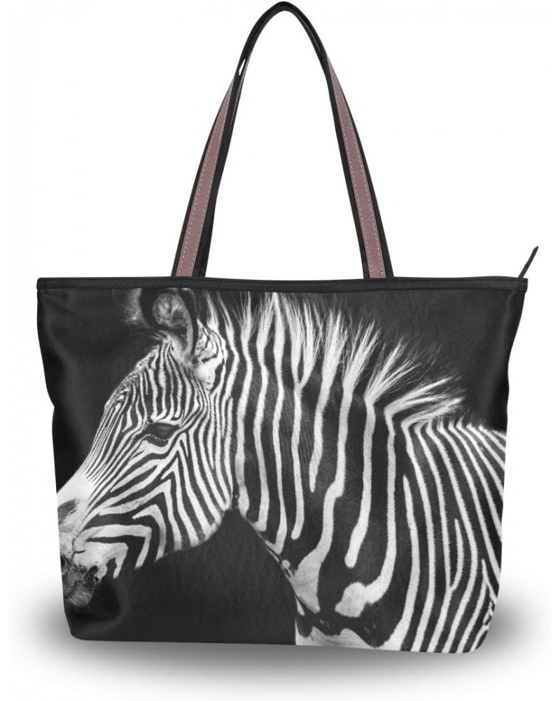 Women Tote Shoulder Bag Zebra Handbag $18.71 Totes