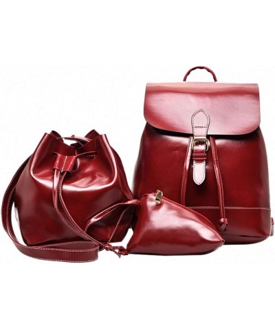 Arrival Bright Leather Shoulder Crossbody Bag Preppy Style Backpack Phone Bag Red 12 inches One_Size Red $23.74 Backpacks