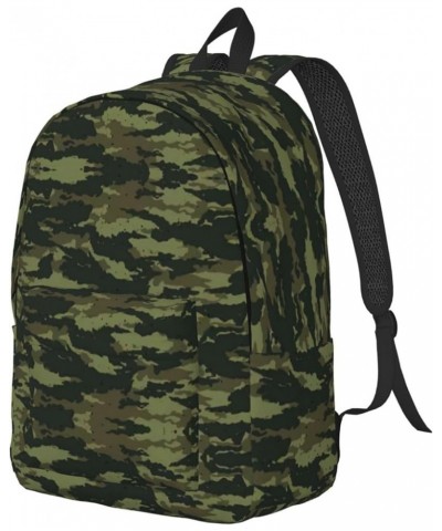 Camouflage Print Casual Double Shoulder Daypack,Anti-Theft Travel Canvas Backpack For Men And Women Black Medium $23.05 Backp...