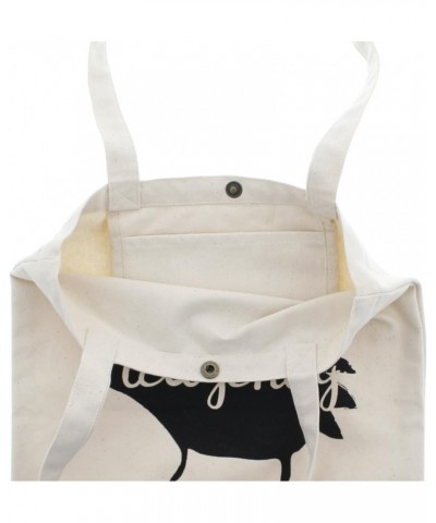 Harihari ES-613-303 Tote Bag with Snap, A4 Cream $14.40 Totes