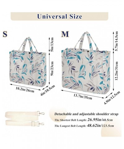 Lady Shoulder Handbag Tropical Leaves Gym Tote Handbag Christmas Gift Large Purse Satchels Leaves Branch Design $12.09 Totes