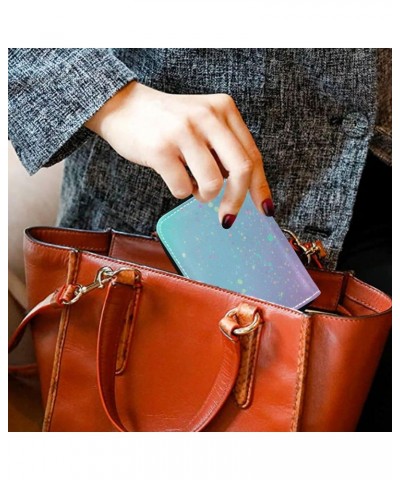 RFID Credit Card Holder Color Rainbow Leather With Zipper Card Case Wallet for Women Girls $10.44 Wallets