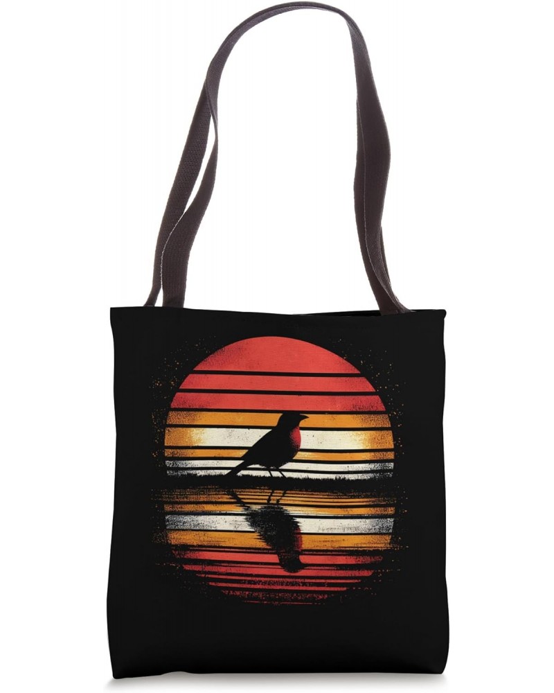 Tanager Bird Sunset Retro Style Safari Vintage 70s Tote Bag $10.56 Totes