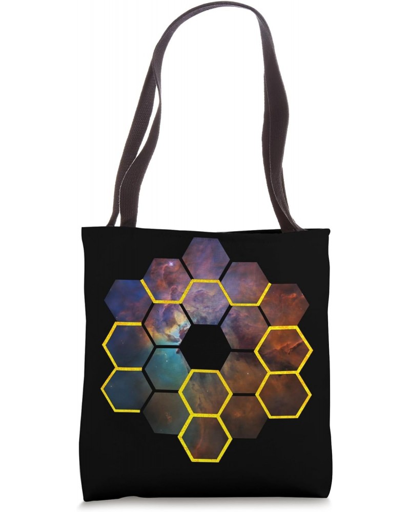 James WEBB Space Telescope Mirrors Hidden Text Nebula JWST Tote Bag $12.49 Totes