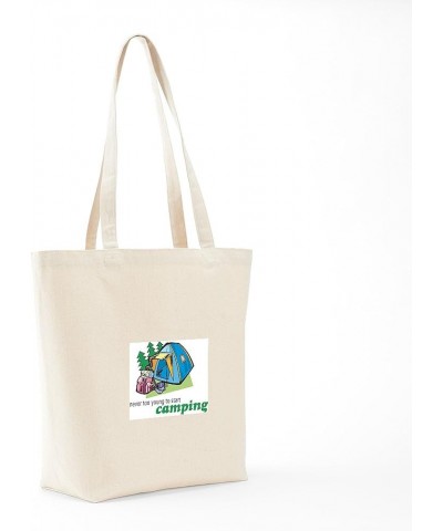 Gone Camping Tote Bag Natural Canvas Tote Bag, Cloth Shopping Bag Never Too Young to Start Camping Tote Bag $8.63 Travel Gear