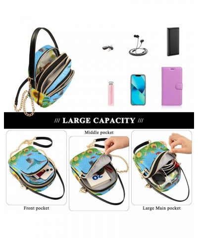 Small Crossbody Bags for Women Trendy Hummingbirds Sunflower Field Travel Sling Bag Women's Crossbody Handbags Satchel Bags $...