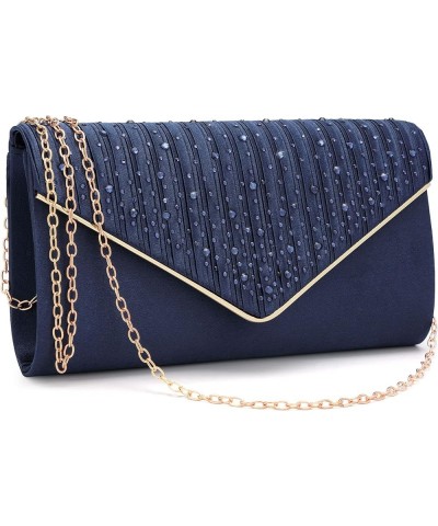 clutch purses for women evening bags and clutches for women evening bag purses and handbags evening clutch purse A4-navy Blue...