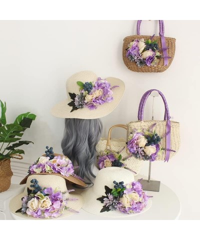 Ladies Shopper Vacation Shoulder Bag Large Capacity Flower Tote Wallet 2 $47.47 Totes